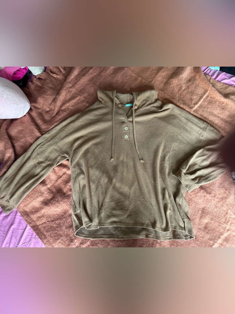 Women's Camel Brown Hooded Sweater